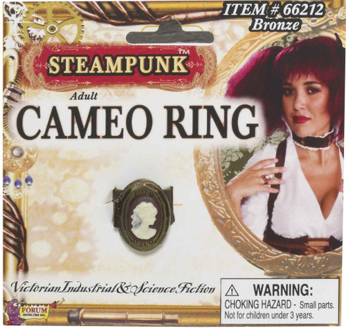 Steampunk Cameo Ring Adult Costume Accessory