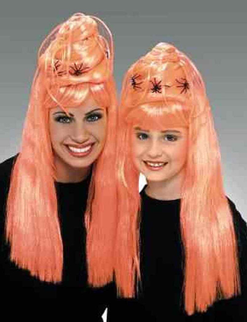 Beehive Witch Wig Adult Costume Accessory ORANGE