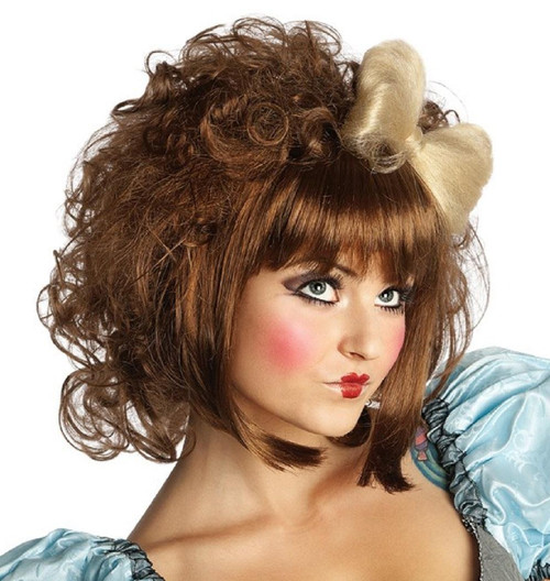 Cutie Doll Wig Adult Costume Accessory BROWN