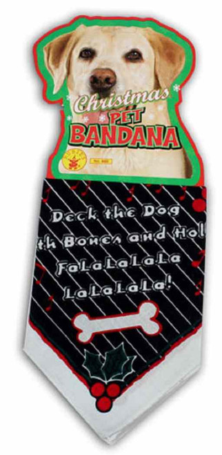 Deck the Dog Holiday Bandanna Pet Costume Accessory