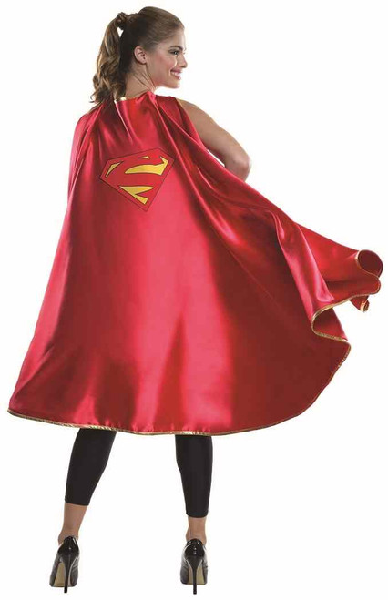 Supergirl Deluxe Embroidered Cape Superhero Adult Costume Accessory