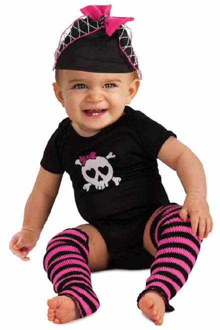 Black Skull Tyke or Treat Baby Child Costume