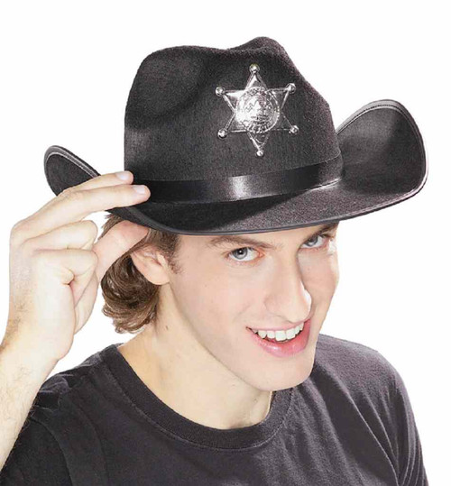 Black Sheriff Hat w/Star