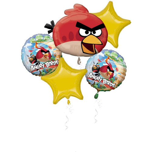 Angry Birds Birthday Party Decoration Mylar Balloon Bouquet