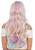 Pastel Rainbow Long Wavy Wig Adult Costume Accessory