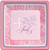 Faithful Dove Religious Party 7" Square Dessert Plates - PINK - 18 CT.