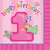 Fun at One Girl 1st Birthday Party Beverage Napkins