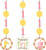 Sweet at One Girl Birthday Party Decoration Hanging Cutouts
