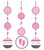 Sweet Baby Feet Pink Baby Shower Party Decoration Hanging Cutouts