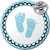 Sweet Baby Feet Blue Baby Shower Party 7" Dessert Plates