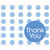 True Blue Dots Party Thank You Notes