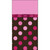 Pink & Brown Dots Party Decoration Plastic Tablecover