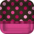 Pink & Brown Dots Party 9" Square Dinner Plates