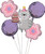 Happi Woodland Girl 1st Birthday Party Decoration Mylar Balloon Cluster
