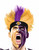 Los Angeles Lakers Fuzz Head Wig NBA Basketball Costume Accessory