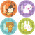 Baby Animal Dots Polka Safari Farm Baby Shower Party 7" Paper Dessert Plates