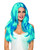 Fairytale Fantasy Wig Blue Long Fancy Dress Up Halloween Adult Costume Accessory
