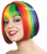 Miss China Rainbow Pride Wig Short Fancy Dress Halloween Adult Costume Accessory