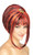 Midnight Siren Wig Black Red Vampire Fancy Dress Halloween Costume Accessory