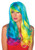 Prism Long Wavy Rainbow Wig Fancy Dress Up Halloween Adult Costume Accessory