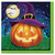 October Eve Haunted House Pumpkin Halloween Party Paper Beverage Napkins