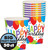 Balloon Bash Adult Kids Office Happy Birthday Party 9 oz. Paper Cups
