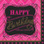 Born to Be Fabulous Modern Pink Black Birthday Party Paper Beverage Napkins