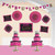 Born to Be Fabulous Modern Pink Black Adult Birthday Party Room Decorating Kit