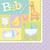 Pastel Patchwork Polka Dot Duck Cute Baby Shower Party Paper Luncheon Napkins