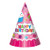 Sweet Shop Candy Cupcake Pink Kids Birthday Party Favor Paper Cone Hats