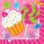 Sweet Shop Candy Cupcake Pink Kids Birthday Party Paper Luncheon Napkins