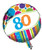 Bright & Bold 80th Birthday Party Decoration 18" Mylar Balloon