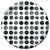 Dotted & Striped Licorice Black Polka Dot Birthday Party 9" Paper Dinner Plates