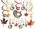 Classic Thanksgiving Turkey Holiday Party Value Pack Hanging Swirl Decorations