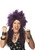Rock It Wig 80's Retro Purple Fancy Dress Up Halloween Adult Costume Accessory