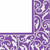 New Purple Ornamental Scroll Party Luncheon Napkins