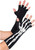 Skeleton Knit Fingerless Gloves Black & Bone Adult Costume Accessory