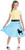 Poodle Skirt Blue Fabulous 50's Child Costume