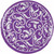 New Purple Ornamental Scroll Party 7" Dessert Plates