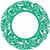 Festive Green Ornamental Scroll Party 9" Dinner Plates