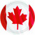 Waving Canadian Flag Canada Day Party 9" Dinner Plates