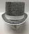 Lame Top Hat Adult Costume Accessory SILVER