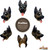 German Shepherd Mask Adult Costume Accessory