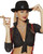Black Fedora Gangster Hat Adult Costume Accessory