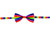 Rainbow Bow Tie Clown Adult Costume Accessory