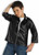 Greaser Jacket 50's Black Leather Fancy Dress Halloween Child Costume Accessory