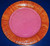 Warm Weave Tropical Pink Orange Summer Luau Beach Party 10.5" Banquet Plates