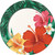 Tropical Flowers Floral Beach Summer Luau Theme Party 7" Paper Dessert Plates