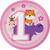 One is Fun Girl Jungle Animals Cute 1st Birthday Party 7" Paper Dessert Plates
