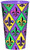 Fleur De Lis Mardi Gras New Orleans Holiday Theme Party Favor 32 oz. Plastic Cup